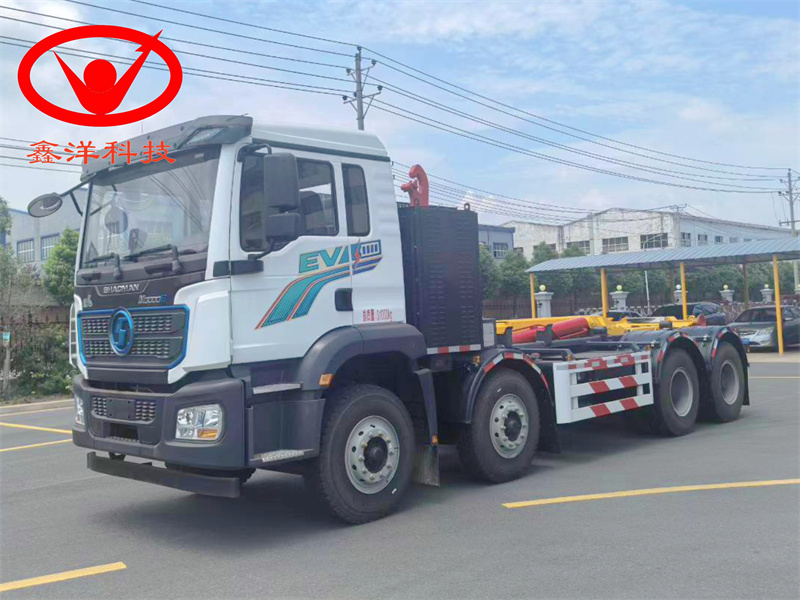 新能源陕汽8×4勾臂垃圾车