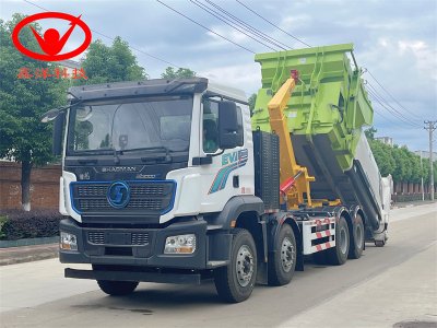 新能源陕汽8×4勾臂垃圾车